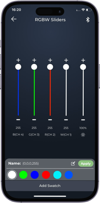 RGBW Sliders